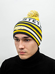 Шапка STETSON арт. 8599124 JOHN STETSON POMPOM (желтый / белый)